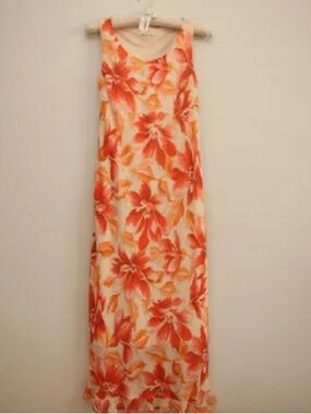 Floral silk maxi dress